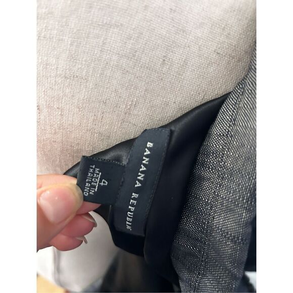 Banana republic blazer gray cotton blend size 4 - Picture 4 of 6